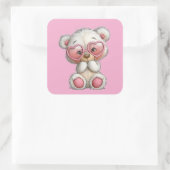 Valentine Cute Teddy Bear 3 Inch Sticker  (Tasche)