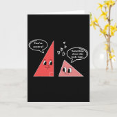 Valentine Cute Triangle Math Joke Mathematician Ma Karte (Gelbe Blume)