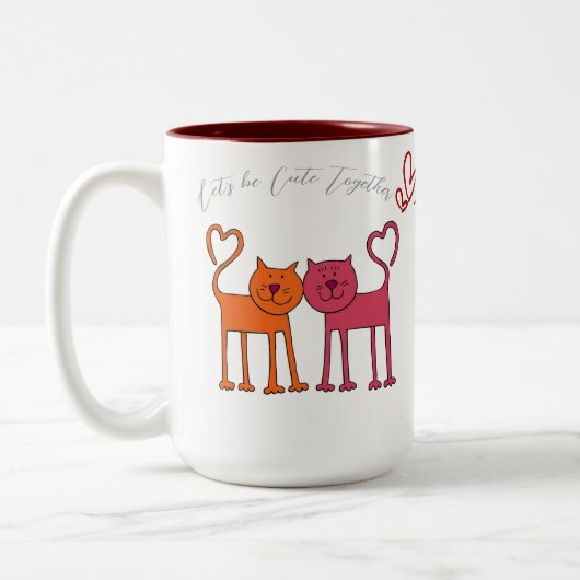 Valentine Cute Zweifarbige Tasse (Links)