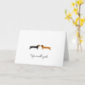 Valentine Dachsund Card Karte (Gelbe Blume)