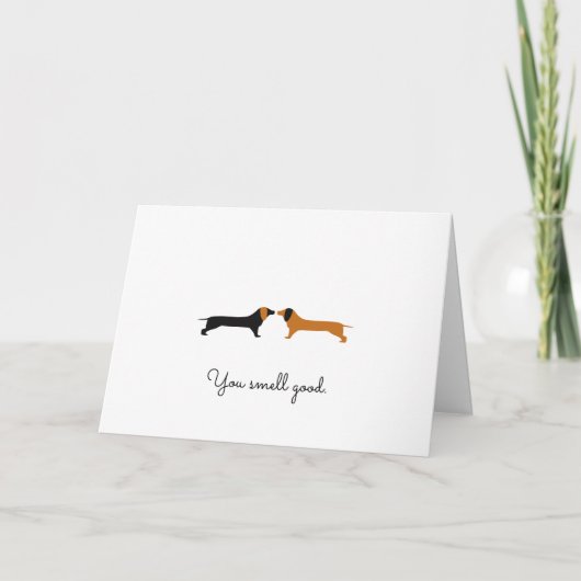 Valentine Dachsund Card Karte (Vorderseite)