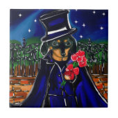 VALENTINE-DACKEL FLIESE (Vorderseite)