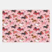 Valentine Dackel Geschenkpapier Set (Vorderseite 2)