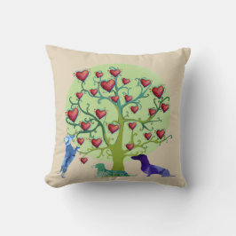 Valentine Dackel Hearts Garden Kissen