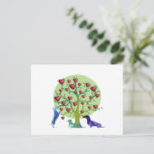 Valentine Dackel Herz Postkarte (Stehend Vorderseite)