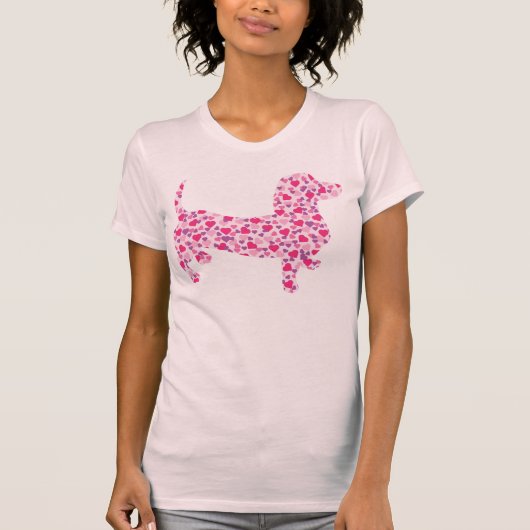 Valentine Dackel Herz T-Shirt (Vorderseite)