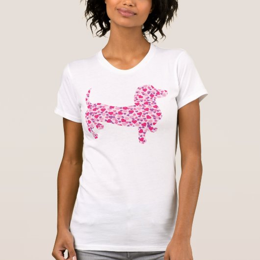 Valentine Dackel Herz T-Shirt (Vorderseite)