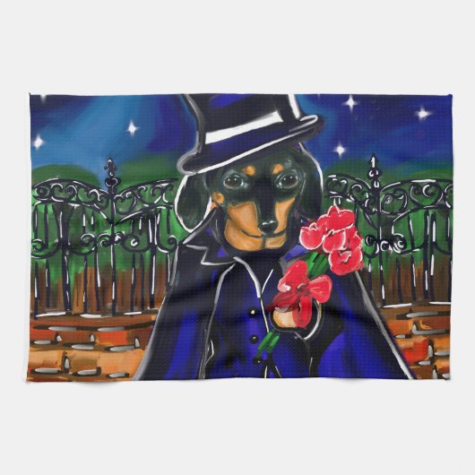 VALENTINE-DACKEL KÜCHENTUCH (Horizontal)