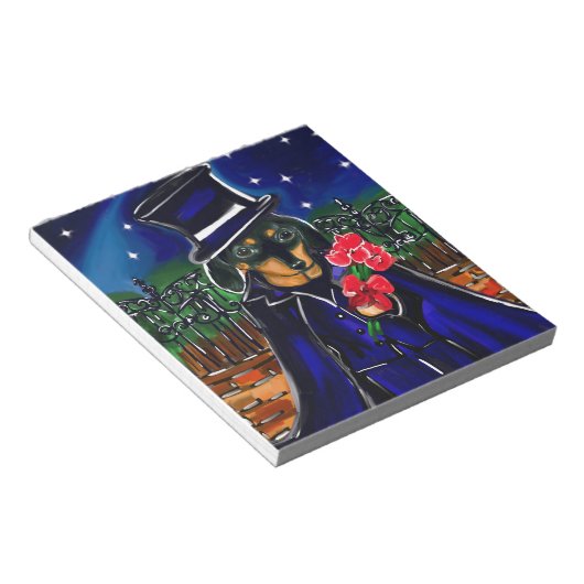 VALENTINE-DACKEL NOTIZBLOCK (angewinkelt)