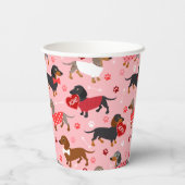 Valentine Dackel Paper Cups Pappbecher (Rückseite)