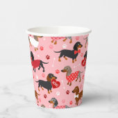 Valentine Dackel Paper Cups Pappbecher (Links)