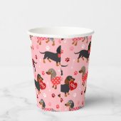 Valentine Dackel Paper Cups Pappbecher (Rechts)