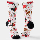 Valentine Dackel Socken (Gewinkelt)