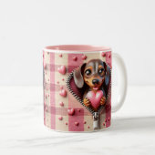 Valentine Dackel Tasse (VorderseiteRechts)