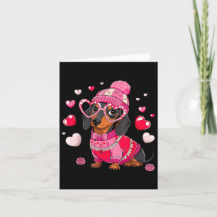 Valentine Dackel Wurst Welpe Herz Gles Dog Karte