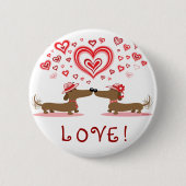 Valentine-Dackeln Button (Vorderseite)