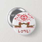 Valentine-Dackeln Button (Vorne & Hinten)