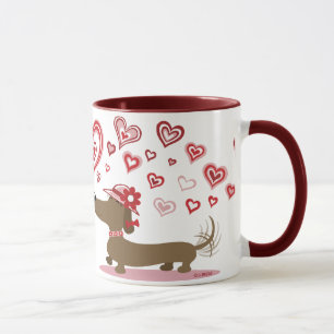 Valentine-Dackeln LIEBE SIE! Tasse