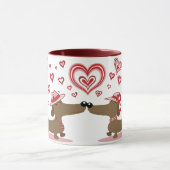Valentine-Dackeln LIEBE SIE! Tasse (Zentrum)
