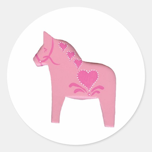 Valentine Dala Horse Sticker (Vorderseite)