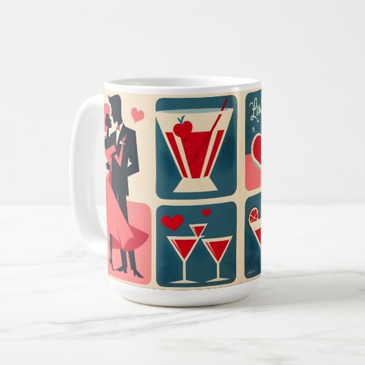 Valentine Dancing Couple Kaffeetasse (Vorderseite Links)