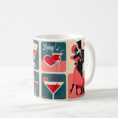 Valentine Dancing Couple Kaffeetasse (VorderseiteRechts)