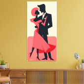 Valentine Dancing Couple Leinwanddruck (Insitu (Wohnzimmer))