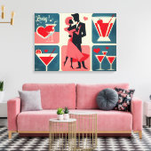 Valentine Dancing Couple Leinwanddruck (Insitu (Wohnzimmer))