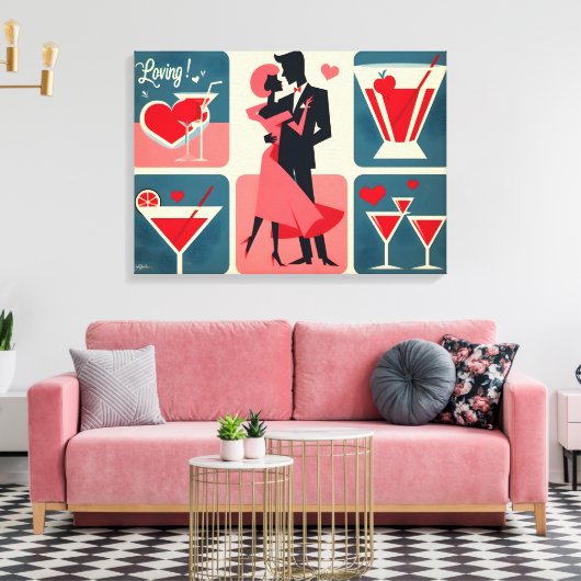 Valentine Dancing Couple Leinwanddruck (Insitu (Wohnzimmer))