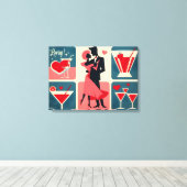 Valentine Dancing Couple Leinwanddruck (Insitu (Holzboden))