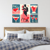 Valentine Dancing Couple Leinwanddruck (Insitu (Schlafzimmer))