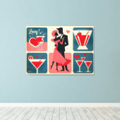 Valentine Dancing Couple Leinwanddruck (Insitu (Holzboden))