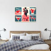 Valentine Dancing Couple Leinwanddruck (Insitu (Schlafzimmer))