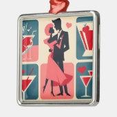 Valentine Dancing Couple Ornament Aus Metall (Links)