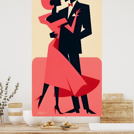 Valentine Dancing Couple Poster (Küche)
