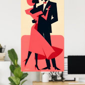 Valentine Dancing Couple Poster (Heimbüro)