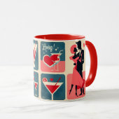 Valentine Dancing Couple Tasse (VorderseiteRechts)