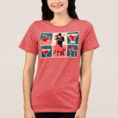 Valentine Dancing Couple Tri-Blend Shirt (Vorderseite)