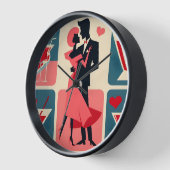 Valentine Dancing Couple Uhr (Winkel)