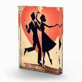 Valentine Dancing Paar mit Martini Fotoblock (Rechts)