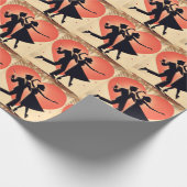Valentine Dancing Paar mit Martini Geschenkpapier (Ecke)