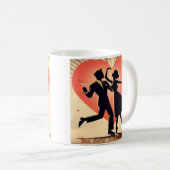 Valentine Dancing Paar mit Martini Kaffeetasse (VorderseiteRechts)