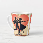Valentine Dancing Paar mit Martini Milchtasse (Linke Ecke)