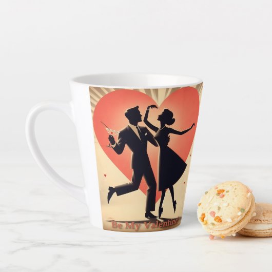 Valentine Dancing Paar mit Martini Milchtasse (Beispiel)