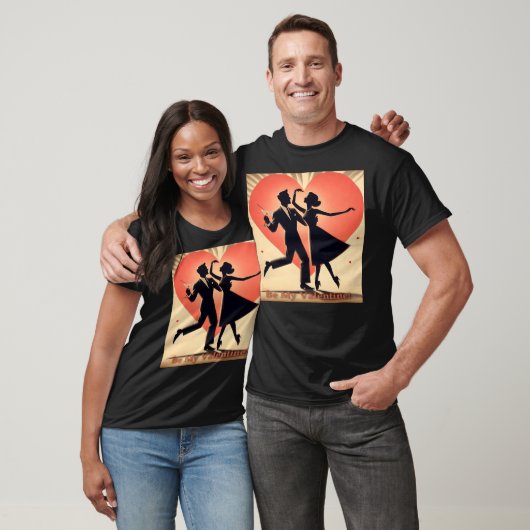 Valentine Dancing Paar mit Martini T-Shirt (Unisex)