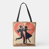 Valentine Dancing Paar mit Martini Tasche (Rückseite)