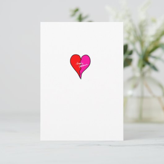 Valentine! Dankeskarte (Stehend Vorderseite)