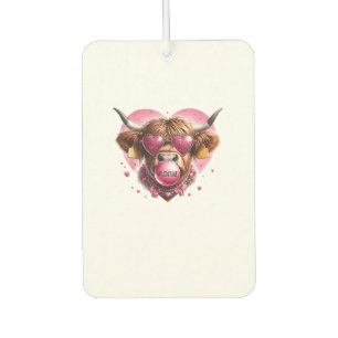 Valentine Day Animal Highland Cow Bubble Gum Farm Autolufterfrischer