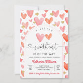 Valentine Day Baby Dusche Einladung (Vorderseite)