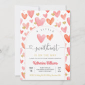 Valentine Day Baby Dusche Einladung (Vorderseite)